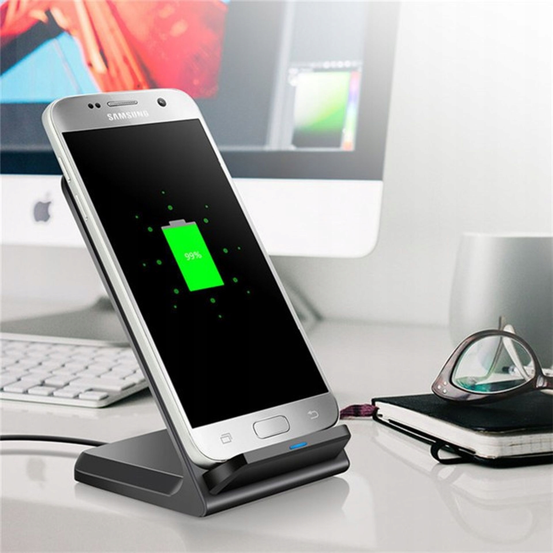 Ładowarka indukcyjna bezprzewodowa do Samsung Galaxy S21 S22 S23 S25 QI 15W Złącza USB 3.1 typ C USB typ C