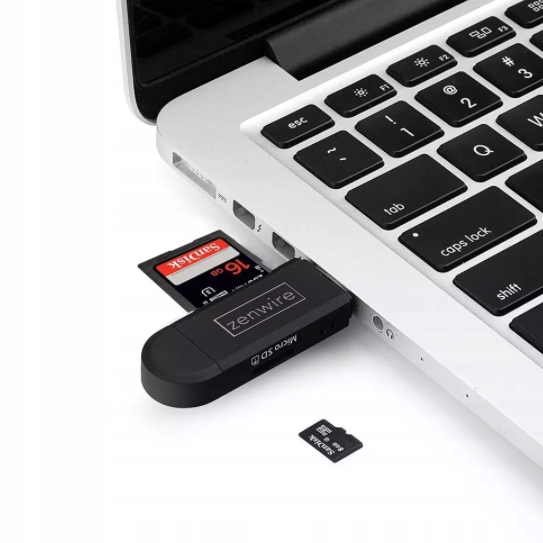 Czytnik Kart Pamięci SD 5w1 Pendrive Micro USB USB-C OTG Adapter MicroSD TF Producent Zenwire