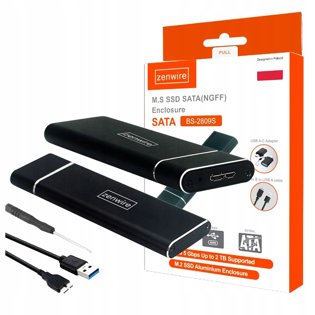 Adapter dysku SSD m.2 USB 3.0 NGFF obudowa m2 SATA - Zdjęcie nr 1