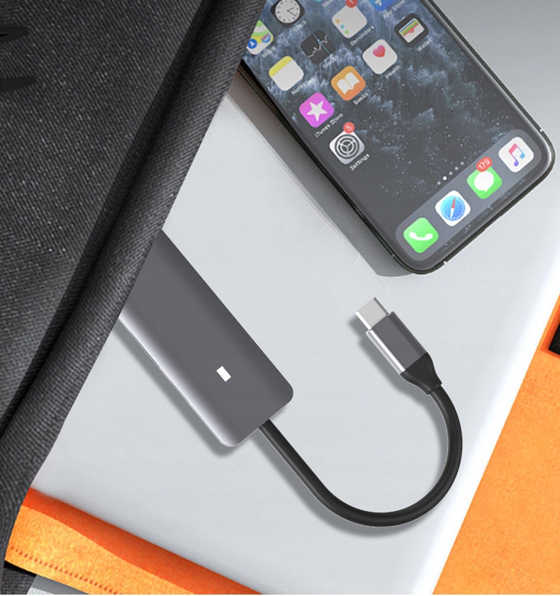 HUB USB-C Adapter 7W1 Zenwire HDMI 4K USB Gigabit Ethernet RJ45 1000 Mbps M1 - Zdjęcie nr 11