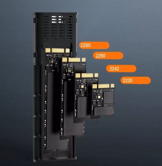 Obudowa na dysk SSD NVME kieszeń adapter SATA PCIe M.2 COMBO USB 3.0 USB-C 3.1 M2 - Zdjęcie nr 2
