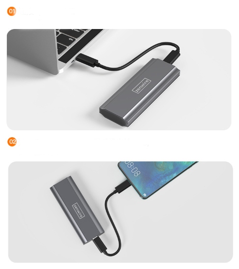 Obudowa na dysk SSD NVME kieszeń adapter SATA PCIe M.2 COMBO USB 3.0 USB-C 3.1 M2 - Zdjęcie nr 8