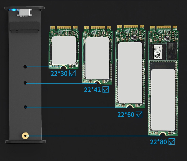 Adapter Kieszeń na dysk SSD m.2 USB-C obudowa m2 SATA Zenwire - Zdjęcie nr 2