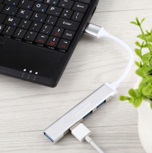 HUB USB-C 4x USB 3.0 ROZGAŁĘŹNIK REPLIKATOR PORTÓW - Zdjęcie nr 4