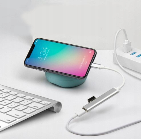 HUB USB-C 4x USB 3.0 ROZGAŁĘŹNIK REPLIKATOR PORTÓW - Zdjęcie nr 6