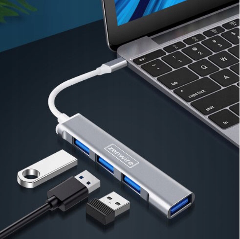 HUB 4x USB 3.0 ROZGAŁĘŹNIK ROZDZIELACZ PORTÓW 4w1 Zenwire - Zdjęcie nr 5