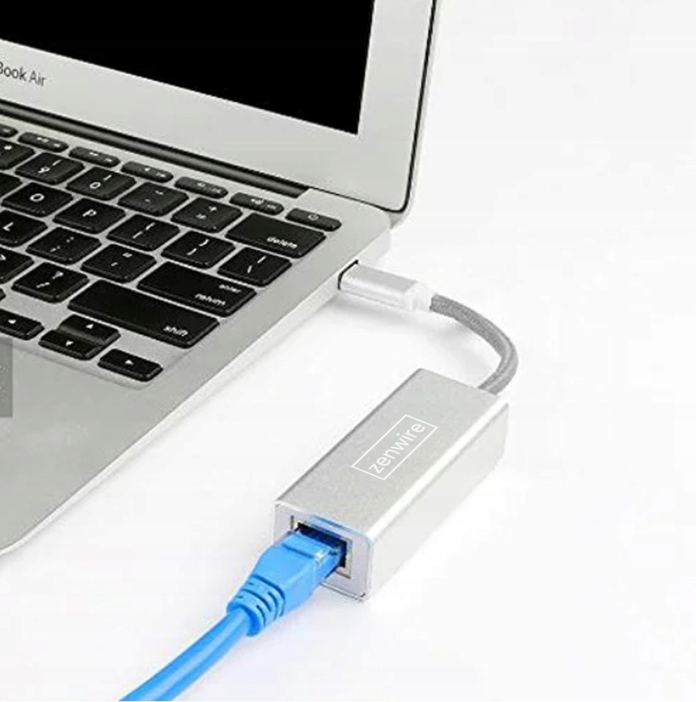 Adapter USB-C Fast Ethernet RJ45 Przejściówka USB A LAN Zenwire - Zdjęcie nr 2