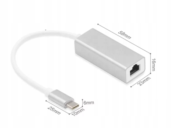 Adapter USB-C Fast Ethernet RJ45 Przejściówka USB A LAN Zenwire - Zdjęcie nr 5