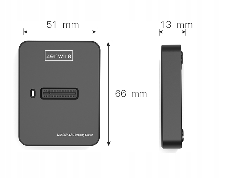 Adapter SSD M2 NVME PCie/SATA NGFF kieszeń na dysk obudowa M.2 USB-C 10 GB/s Zenwire - Zdjęcie nr 9