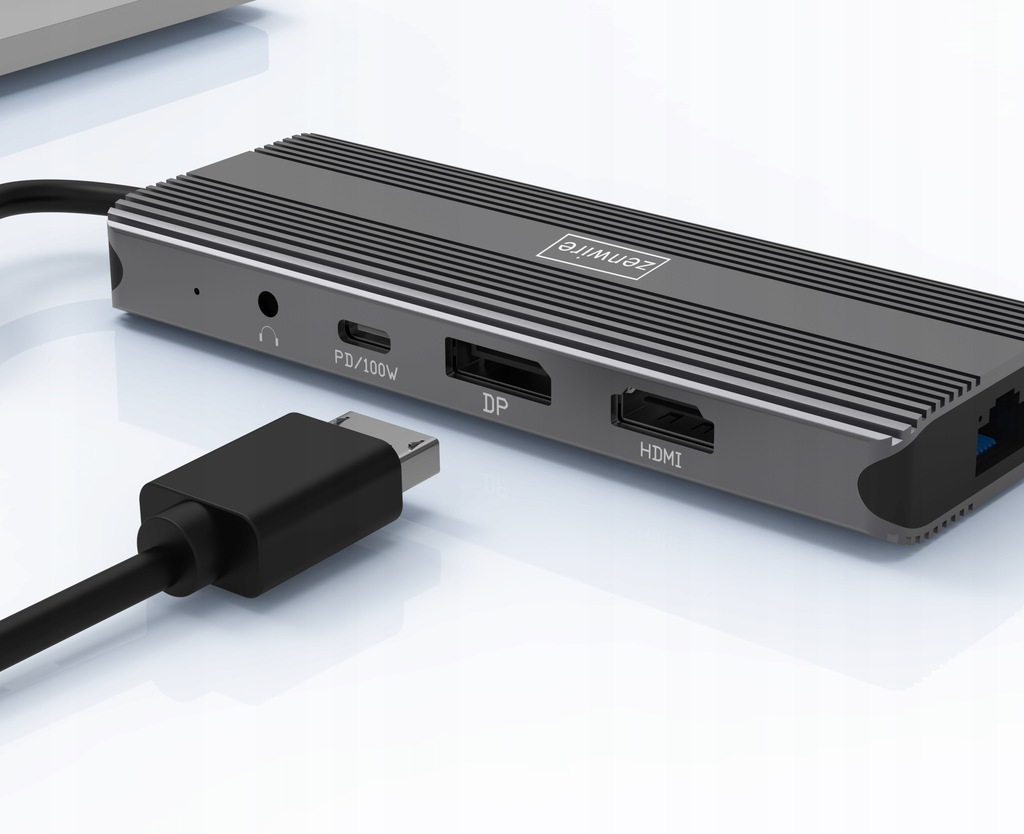 HUB USB-C 10w1 Display Port 1.4 HDMI 2.1 8K 4K 120Hz 60Hz Full HD 144Hz USB 3.0 SD Power Delivery 100W Macbook M1 M2 Zenwire - Zdjęcie nr 4