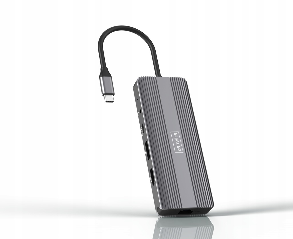 HUB USB-C 10w1 Display Port 1.4 HDMI 2.1 8K 4K 120Hz 60Hz Full HD 144Hz USB 3.0 SD Power Delivery 100W Macbook M1 M2 Zenwire - Zdjęcie nr 10