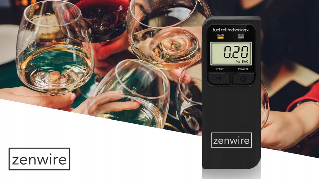 ALKOMAT Profesjonalny Elektrochemiczny z Wyświetlaczem elektronicznym LCD cyfrowym Zenwire F4 z 5 ustnikami w zestawie - Zdjęcie nr 2