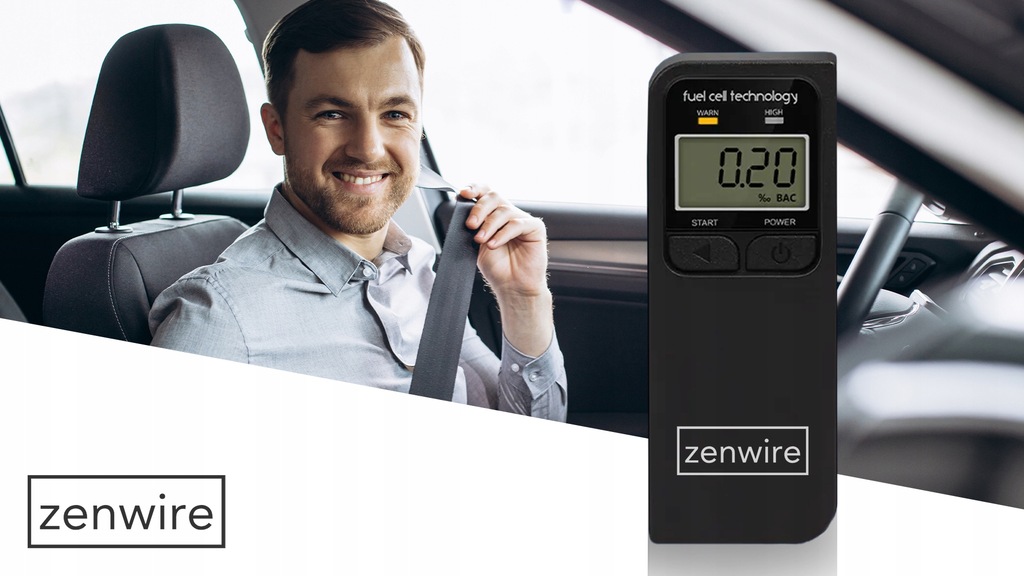 ALKOMAT Profesjonalny Elektrochemiczny z Wyświetlaczem elektronicznym LCD cyfrowym Zenwire F4 z 5 ustnikami w zestawie - Zdjęcie nr 5