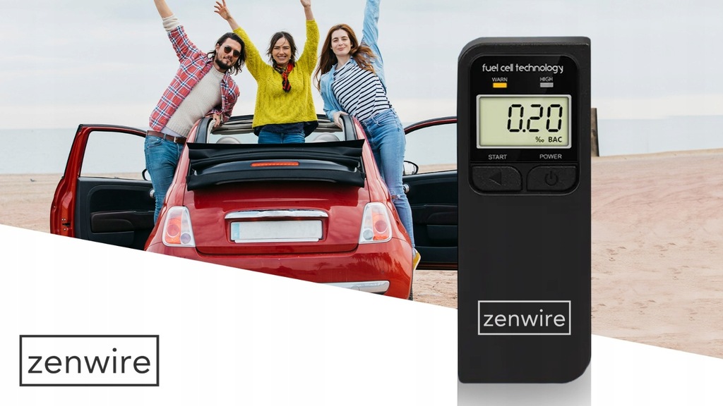 ALKOMAT Profesjonalny Elektrochemiczny z Wyświetlaczem elektronicznym LCD cyfrowym Zenwire F4 z 5 ustnikami w zestawie - Zdjęcie nr 6