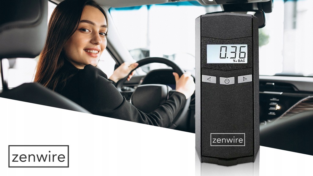 ALKOMAT Profesjonalny Elektrochemiczny z Wyświetlaczem elektronicznym LCD cyfrowym Zenwire F6500 z 6 ustnikami w zestawie - Zdjęcie nr 3