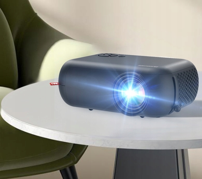 Mini PROJEKTOR do Telefonu PRZENOŚNY RZUTNIK FULL HD WiFi LED HDMI 1800lm Zenwire A10 Czarny - Zdjęcie nr 7