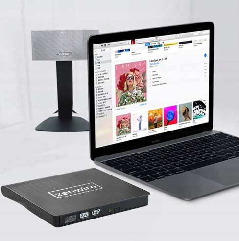 Zewnętrzny Przenośny Napęd DVD CD USB 3.0 Nagrywarka Odtwarzacz płyt CD/DVD do laptopa komputera - Zdjęcie nr 10