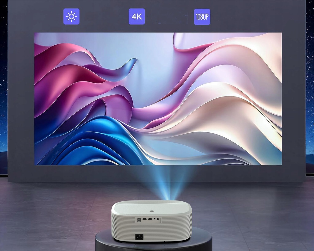 Projektor Rzutnik Full HD 4K 24000lm 800 Ansi WiFi 2.4/5 Ghz SMART TV Linux Netflix Youtube Amazon MULTIMEDIALNY AutoFocus AutoKeystone Bluetooth Zenwire Yg691 - Zdjęcie nr 11