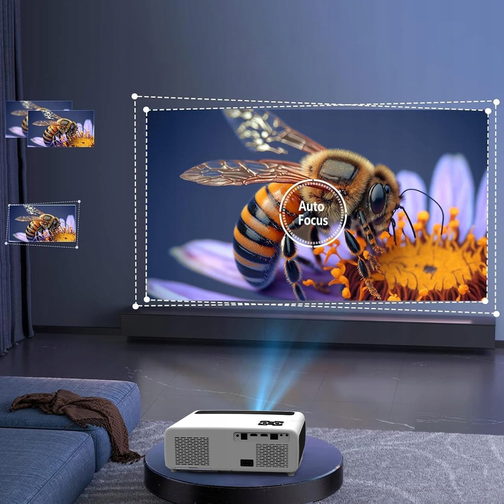Projektor Rzutnik LED WiFi 2.4/5GHz Android TV FULL HD 4K 24000lm 800 ansi Autofocus Autokeystone 4D Bluetooth 2x HDMI/2x USB/Ethernet/Audio Zenwire e660h - Zdjęcie nr 5