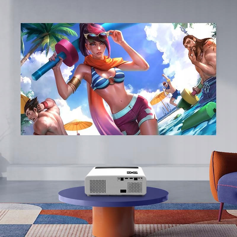 Projektor Rzutnik LED WiFi 2.4/5GHz Android TV FULL HD 4K 24000lm 800 ansi Autofocus Autokeystone 4D Bluetooth 2x HDMI/2x USB/Ethernet/Audio Zenwire e660h - Zdjęcie nr 9