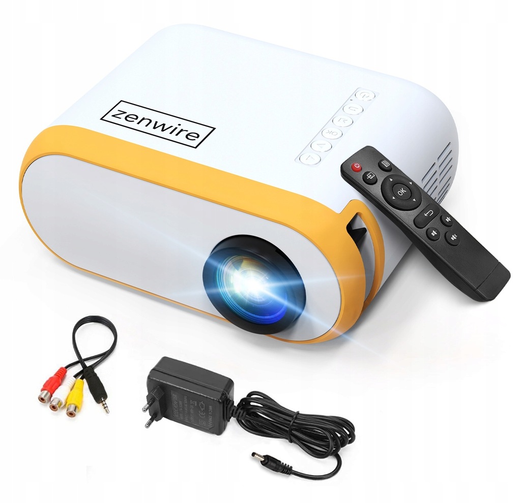 MINI PROJEKTOR LED PRZENOŚNY MAŁY RZUTNIK FULL HD TV HDMI 3000 lm Zenwire d300 - Zdjęcie nr 13