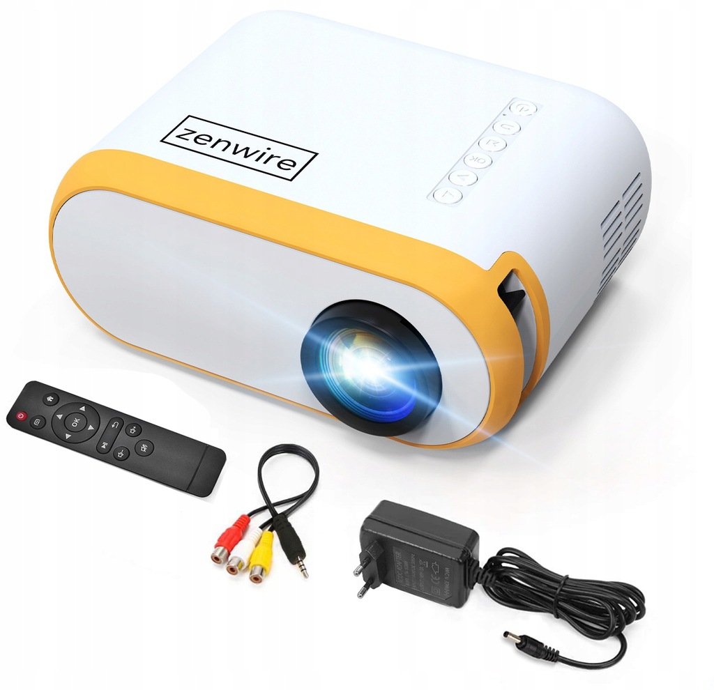 MINI PROJEKTOR LED PRZENOŚNY MAŁY RZUTNIK FULL HD TV HDMI 3000 lm Zenwire d300 - Zdjęcie nr 16