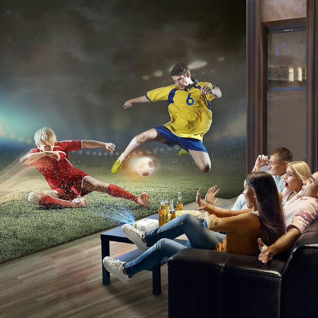 MINI PROJEKTOR LED PRZENOŚNY MAŁY RZUTNIK FULL HD TV HDMI 3000 lm Zenwire d300 - Zdjęcie nr 9