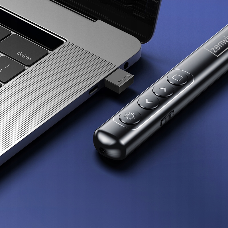 Wskaźnik Prezenter Laserowy Bezprzewodowy Pilot Laser USB do Prezentacji Zenwire S9 - Zdjęcie nr 4