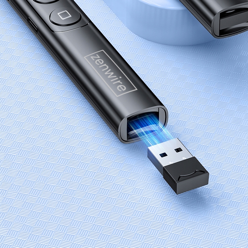 Wskaźnik Prezenter Laserowy Bezprzewodowy Pilot Laser USB do Prezentacji Zenwire S9 - Zdjęcie nr 6
