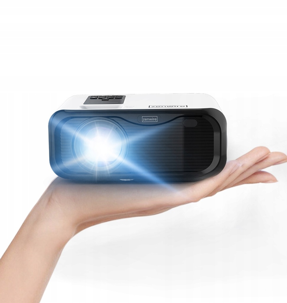 Mini Projektor Przenośny Rzutnik WiFi 2.4/5 GHz Miracast Airplay Full HD 4K 7500lm 250 ansi Bluetooth 5.0 Zenwire e500s - Zdjęcie nr 12