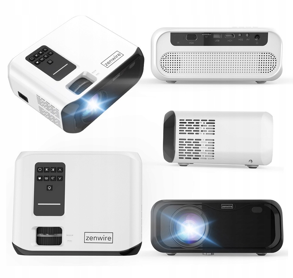 Mini Projektor Przenośny Rzutnik WiFi 2.4/5 GHz Miracast Airplay Full HD 4K 7500lm 250 ansi Bluetooth 5.0 Zenwire e500s - Zdjęcie nr 15