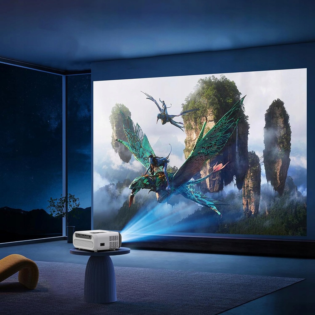 Mini Projektor Przenośny Rzutnik WiFi 2.4/5 GHz Miracast Airplay Full HD 4K 7500lm 250 ansi Bluetooth 5.0 Zenwire e500s - Zdjęcie nr 2