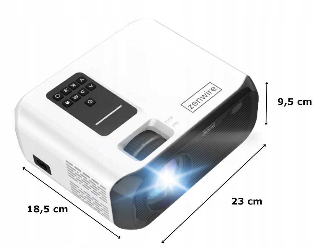 Mini Projektor Przenośny Rzutnik WiFi 2.4/5 GHz Miracast Airplay Full HD 4K 7500lm 250 ansi Bluetooth 5.0 Zenwire e500s - Zdjęcie nr 9