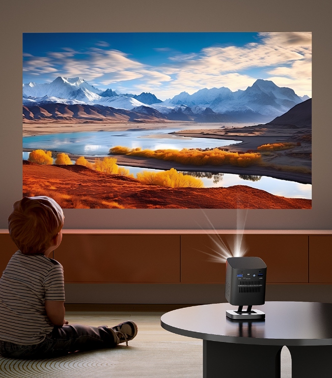 Mini Projektor DLP Przenośny Rzutnik Full HD 4K WiFi Android z wbudowaną baterią + Statyw + Etui ochronne Zenwire c1000 - Zdjęcie nr 2