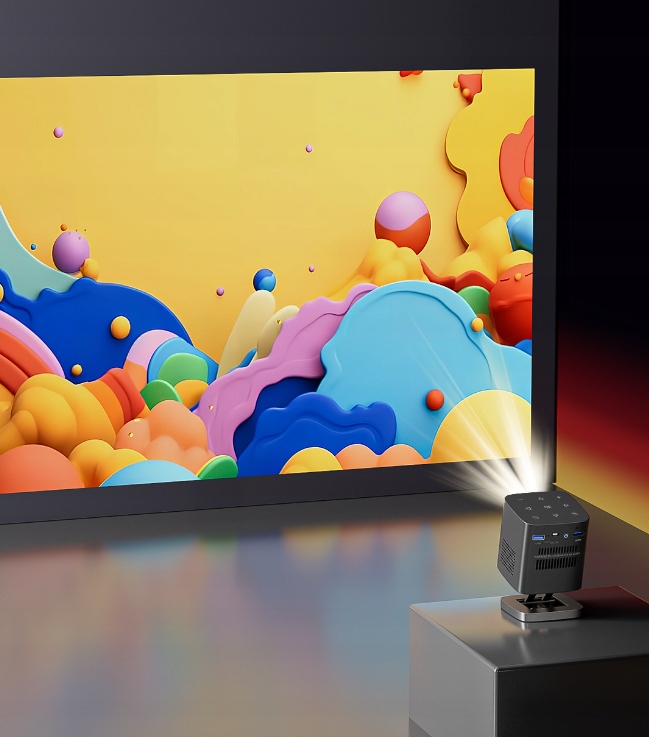 Mini Projektor DLP Przenośny Rzutnik Full HD 4K WiFi Android z wbudowaną baterią + Statyw + Etui ochronne Zenwire c1000 - Zdjęcie nr 5